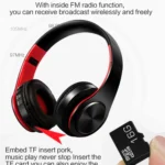 HIFI Stereo Wireless Bluetooth Headphone for Xiaomi iPhone Sumsamg Tablet, with Mic, Support SD Card & FM - Image 10