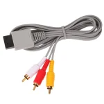 1.8m Component cable Audio Video AV Composite 3 RCA Cable for sharpest video Main 480p video output for Nintendo Wii console - Image 2