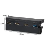 2 PCS Extend USB Adapter Accessories for Play Station 4 Slim Console USB HUB 3.0 High Speed - Image 2