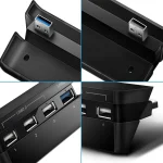 2 PCS Extend USB Adapter Accessories for Play Station 4 Slim Console USB HUB 3.0 High Speed - Image 4