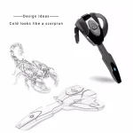 PS3 Bluetooth 5.0 Scorpion Unilateral Hanging Ear Bluetooth Earphone Black Hole Headset - Image 5