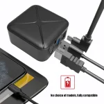 Multi-Function Projection And Charging AC Adapter Base Support Android/PC/Lite For Switch, Black+US Plug, Black+EU Plug, Black+UK Plug - Image 6