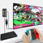 Multi-Function Projection And Charging AC Adapter Base Support Android/PC/Lite For Switch, Black+US Plug, Black+EU Plug, Black+UK Plug - Image 9