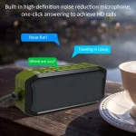 F8 IP67 Waterproof Outdoor Sports Wireless Card Bluetooth Speaker, Black, Green - Image 6