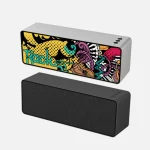 F2 Mini Wireless Computer Card Subwoofer Bluetooth Speaker, Black, Silver - Image 2