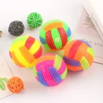 10 PCS Luminous Volleyball Bouncy Ball Massage Ball Whistle Thorn Ball, Random Color Delivery, Diameter 6.5cm, Diameter 7.5cm - Image 2