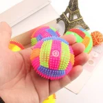 10 PCS Luminous Volleyball Bouncy Ball Massage Ball Whistle Thorn Ball, Random Color Delivery, Diameter 6.5cm, Diameter 7.5cm - Image 3