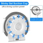 Two-in-one Multifunctional Wall-mounted Desktop Phone Computer Bracket, Black Nano Stickers, White Nano Stickers, Black Chuck, White Chuck - Image 6