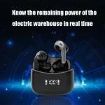 Wireless Touch Digital Display Bluetooth Earphone, Black, White - Image 5