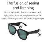 A13 Smart Audio Sunglasses Bluetooth Earphone, Dark Gray, Brown, Dark Green - Image 3