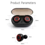 Y50 Sports Outdoor TWS Bluetooth 5.0 Touch Wireless Headphones, Black, Black Red, Black Blue, Black White, White, White Red, White Blue, White Black - Image 3