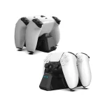 Controller Charger Game Controller Dual Charger For PS5, Black, White - Image 2