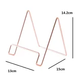 4 PCS Desktop Iron Art Plating Bracket for iPad / CD Display / Cookbook / Plate, Golden, Rose Gold - Image 2