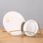 4 PCS Desktop Iron Art Plating Bracket for iPad / CD Display / Cookbook / Plate, Golden, Rose Gold - Image 6