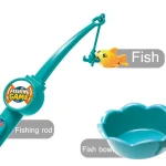 Penguin Stair Climbing Children Electric Magnetic Fishing Toy Multifunctional Game Set, Orange, Blue - Image 5