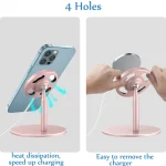 For MagSafe Magnetic Wireless Charging Stand, Colour: FJ03 Black, FJ03 Black, FJ03 Dark Gray, FJ03 Bright Silver, FJ03 Rose Gold, F13 Black, F13 Bright Silver - Image 6