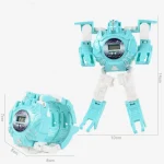 3 PCS Children Electronic Watch Cartoon Deformation Robot Toy Watch, Blue, Purple, Yellow, Pink - Image 5