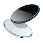 X8 15W QI Round Acrylic Mirror Wireless Charger - Image 2