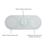 KT-W50A8 3 in 1 10W Multi-Function Bracket Wireless Charger for iPhones / iWatch / AirPods - Image 3