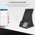X7 Multifunctional Wireless Charging Bluetooth Speaker with Alarm Clock & Radio & Remote Control, US Plug, UK Plug, EU Plug, AU Plug - Image 2