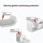 Universal Metal Headphone Double Bracket Headphone Hanger Desktop Lock Clip Headphone Display Shelf, Black, Silver - Image 4