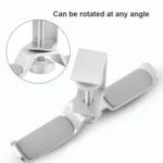 Universal Metal Headphone Double Bracket Headphone Hanger Desktop Lock Clip Headphone Display Shelf, Black, Silver - Image 6