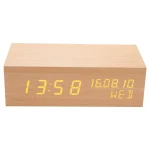 Wooden Clock Bluetooth Speaker, Bluetooth Audio Quality, Charging Humidity Speaker Black Wood, Charging Humidity Speaker Log - Image 2