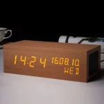 Wooden Clock Bluetooth Speaker, Bluetooth Audio Quality, Charging Humidity Speaker Black Wood, Charging Humidity Speaker Log - Image 7