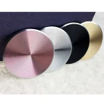 10 PCS CD Texture Aluminum Alloy Magnetic Sheet Magnetic Patch Set For Car Phone Holder, With Alcohol Cotton Sheet And Protective Film, Black, Silver, Tyrant Gold, Rose Gold - Image 2