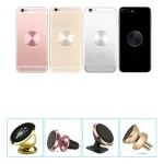 10 PCS CD Texture Aluminum Alloy Magnetic Sheet Magnetic Patch Set For Car Phone Holder, With Alcohol Cotton Sheet And Protective Film, Black, Silver, Tyrant Gold, Rose Gold - Image 5