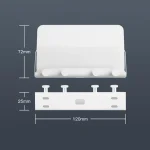 Free Punching Wall Phone Holder Wall-Mounted Charging Base Bracket, (White) - Image 2