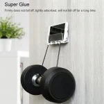 Free Punching Wall Phone Holder Wall-Mounted Charging Base Bracket, (White) - Image 5