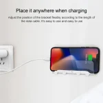 Free Punching Wall Phone Holder Wall-Mounted Charging Base Bracket, (White) - Image 6