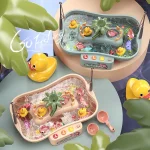 Play House Children Educational Electric Cycle Rotating Fishing Station Summer Water Game Toy Set, Green 6 Ducks, Pink 6 Ducks, Green 3 Fish 3 Ducks, Pink 3 Fish 3 Ducks - Image 2
