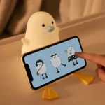 Silicone LED Night Light Mobile Phone Holder, Yellow Mouth, Blue Mouth - Image 5