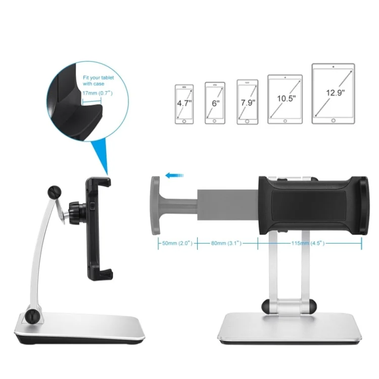 TBD05718937_3.webp Aluminum Alloy Tablet Bracket Lazy Desktop Folding Mobile Phone Tablet Bracket - Image 4