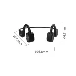 B20 Magnetic Suction Charging Bone Conduction Wireless Swimming Earphone, Gray, Red - Image 2