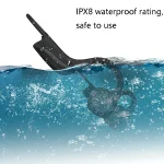 B20 Magnetic Suction Charging Bone Conduction Wireless Swimming Earphone, Gray, Red - Image 4