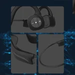 B20 Magnetic Suction Charging Bone Conduction Wireless Swimming Earphone, Gray, Red - Image 6