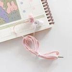 2 Pairs Heavy Bass Wired Headset Mobile Phone Universal Headset with Storage Box & Microphone, Pink Rat + Storage Box, Black Rat + Storage Box, Blue Rat + Storage Box, White Rat + Storage Box - Image 3