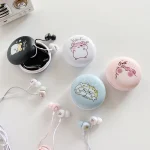 2 Pairs Heavy Bass Wired Headset Mobile Phone Universal Headset with Storage Box & Microphone, Pink Rat + Storage Box, Black Rat + Storage Box, Blue Rat + Storage Box, White Rat + Storage Box - Image 5