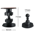 Mini Gimbal Camera Bracket Desktop Mobile Phone Bracket Recorder Car Bracket, Dual Attachment Mount, 1/4 Screw Connector for GoPro, Magnet Paste for Phones - Image 3