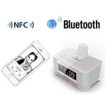 A8 Charging Base Audio NFC Bluetooth Speaker Alarm Clock, US Plug, EU Plug, UK Plug - Image 4