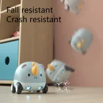 Cartoon Cute Pet Pull Back Car Children Mini Puzzle Inertia Car Toy, Bee, Dinosaur, Rhino, Deer, Puppy, Whale - Image 4