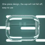 2 PCS Earphone Protective Cover TPU Airbag Transparent Protective Shell For AirPods Pro, Transparent Pink, Transparent Black, Transparent Green, Transparent - Image 4