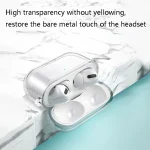 2 PCS Earphone Protective Cover TPU Airbag Transparent Protective Shell For AirPods Pro, Transparent Pink, Transparent Black, Transparent Green, Transparent - Image 5