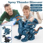 Electric Mechanical Dinosaur Toy Simulation Animal Toy Multifunctional Sound And Light Toy, Style:, Spray-Blue, Spray-Dark Black, No Spray-Gray, No Spray-Green - Image 6