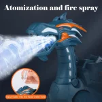 Electric Mechanical Dinosaur Toy Simulation Animal Toy Multifunctional Sound And Light Toy, Style:, Spray-Blue, Spray-Dark Black, No Spray-Gray, No Spray-Green - Image 7