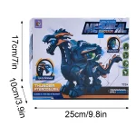 Electric Mechanical Dinosaur Toy Simulation Animal Toy Multifunctional Sound And Light Toy, Style:, Spray-Blue, Spray-Dark Black, No Spray-Gray, No Spray-Green - Image 5