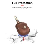 CONTACTS FAMILY CF1119 Pro For Galaxy Buds Pro Crazy Horse Texture Clamshell Earphone Protective Leather Case with Hook, For Galaxy Buds Pro - Image 4
